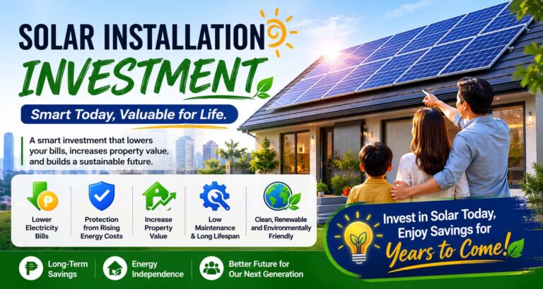 Why Solar Installation Is a Smart Investment for Homes and Businesses in the Philippines